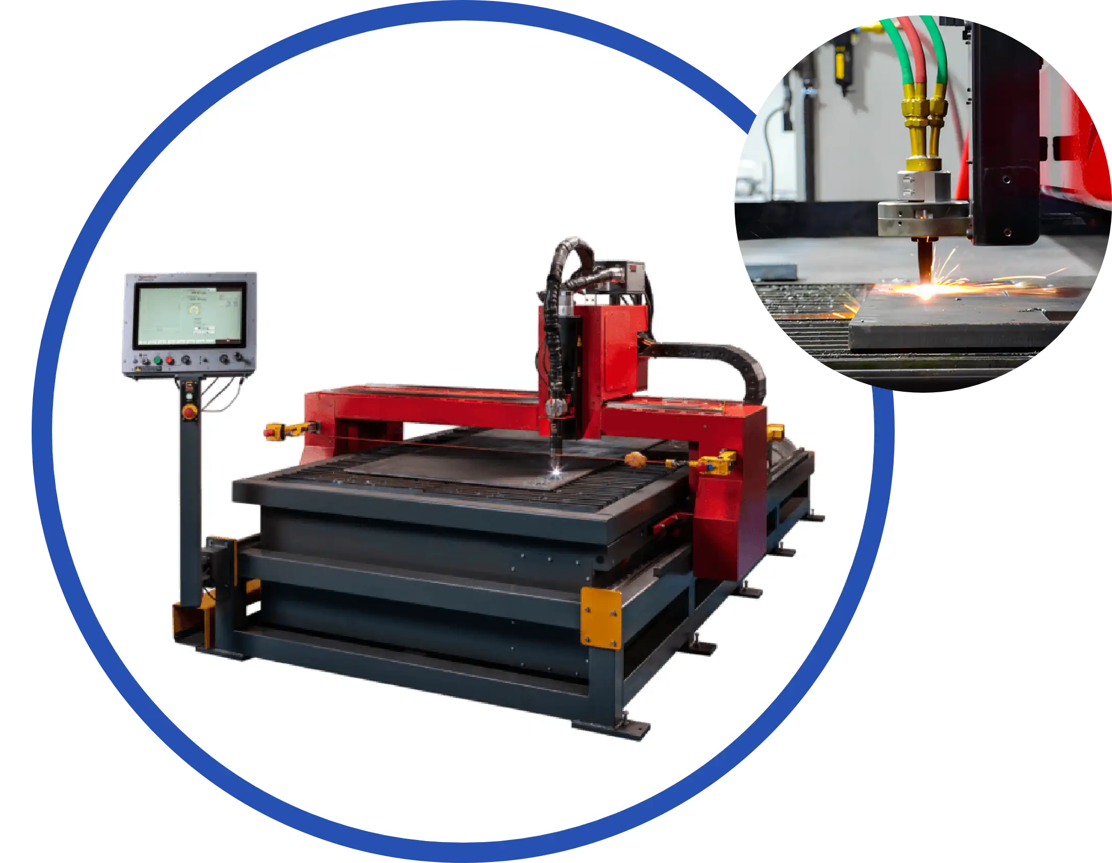 Mesa de Corte Plasma CNC Powder Coating CR