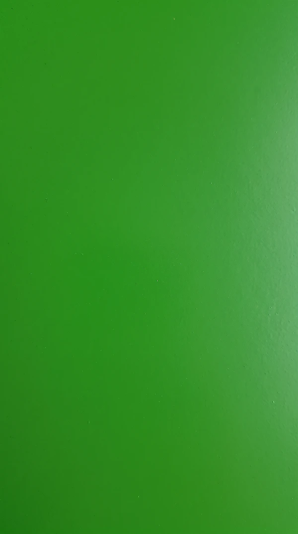 Muestra de acabado Green RAL 6018 - Powder Coating Costa Rica