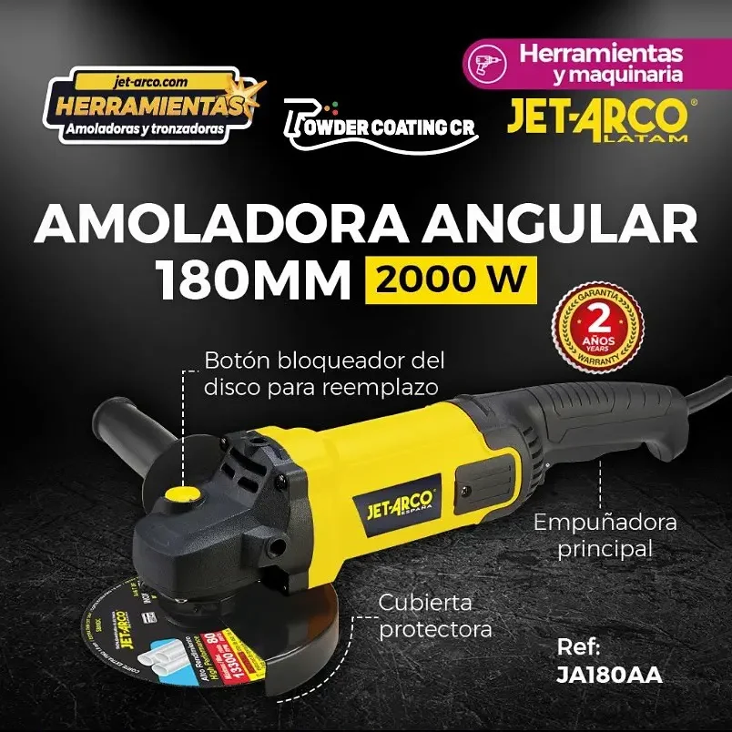 Amoladora Angular JET-ARCO 180mm 2000W