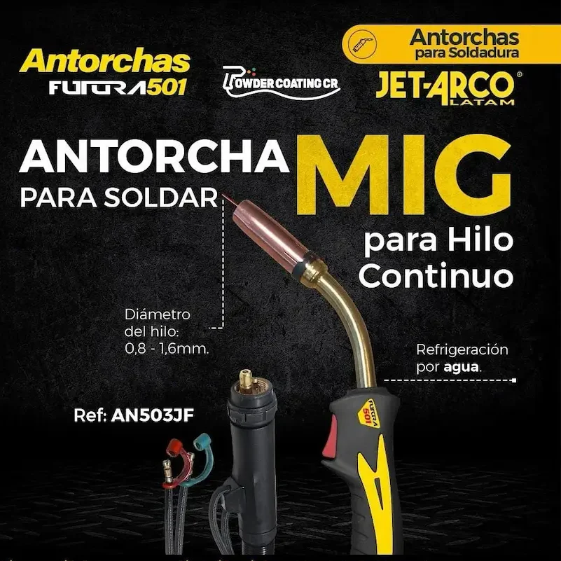 Antorcha MIG para Soldar Hilo Continuo JET-ARCO Futura 501