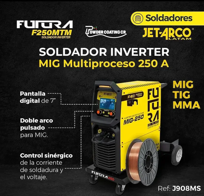 Soldador Inverter JET-ARCO FUTURA F250MTM MIG-250